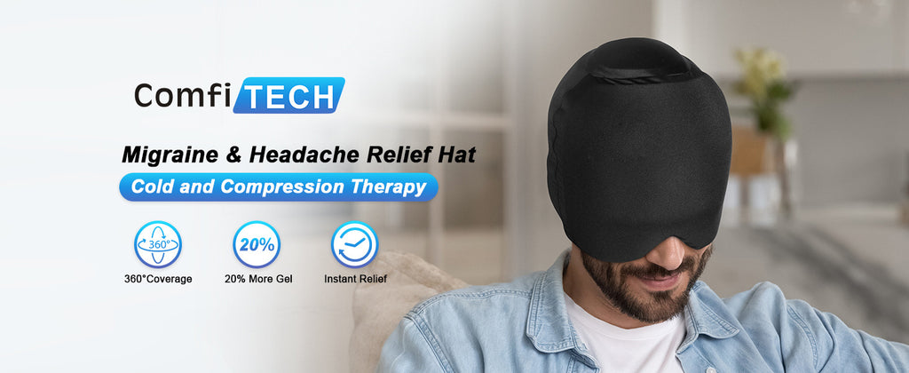 Bonnet anti-migraine avec gel rafraichissant 360° ComfiTech
