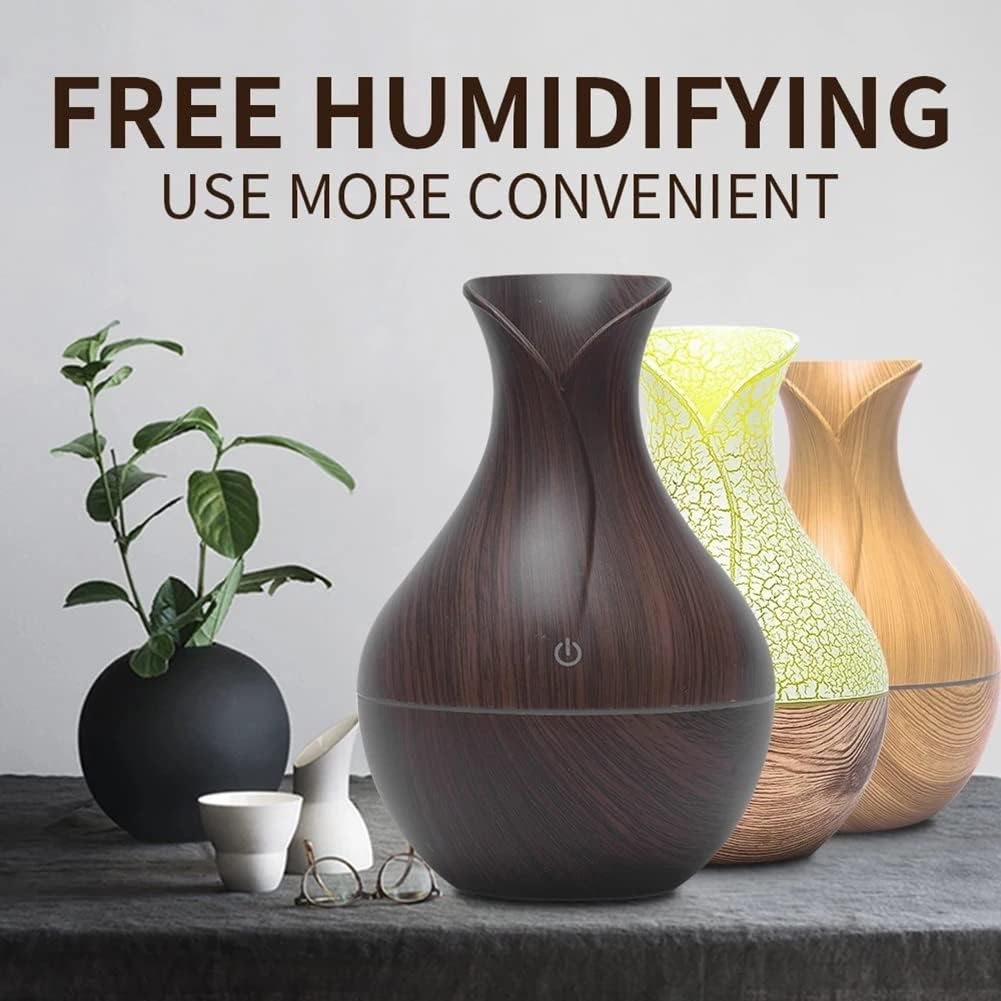 Humidificateur diffuseur d’arôme effet bois 130 ml KAIBA