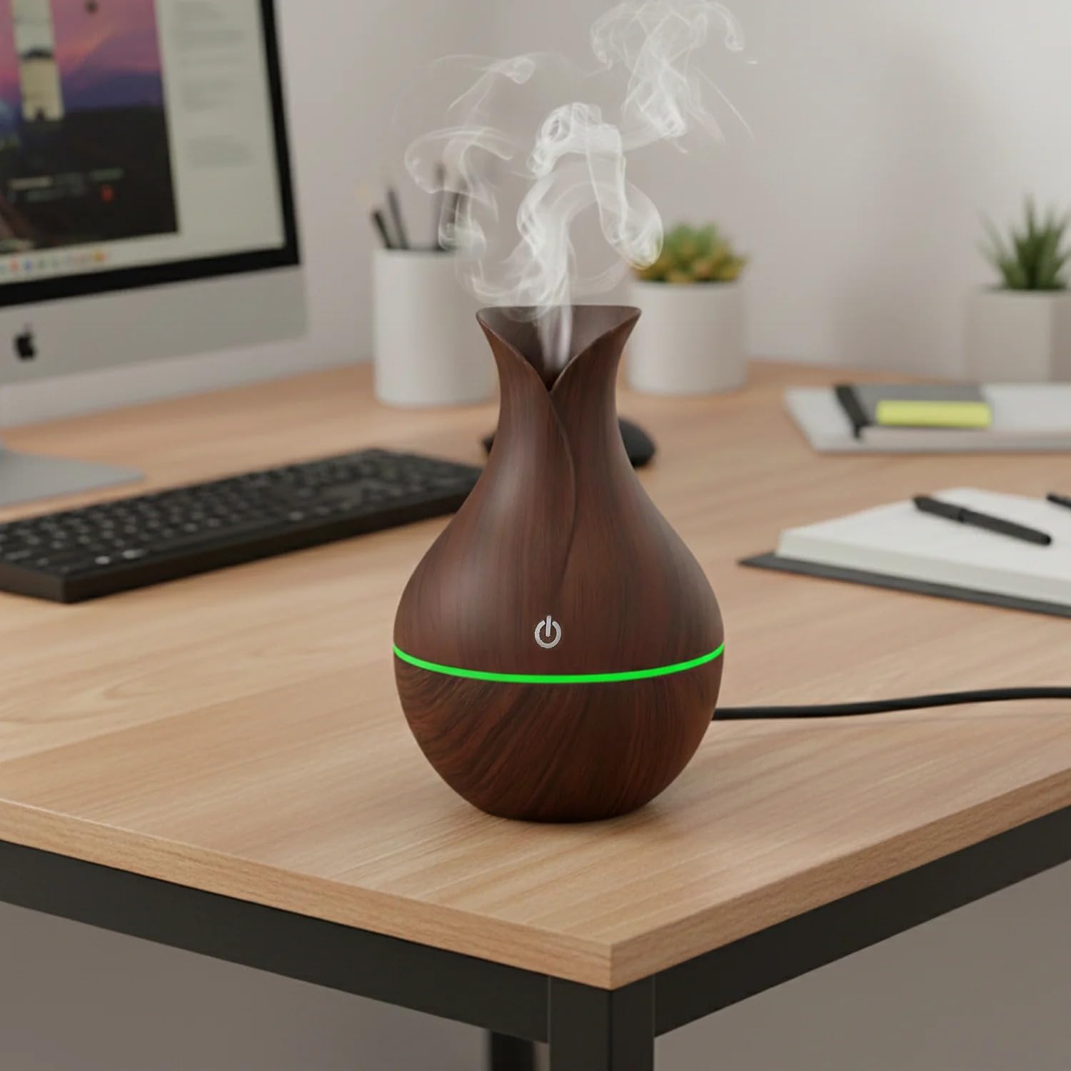 Humidificateur diffuseur d’arôme effet bois 130 ml KAIBA