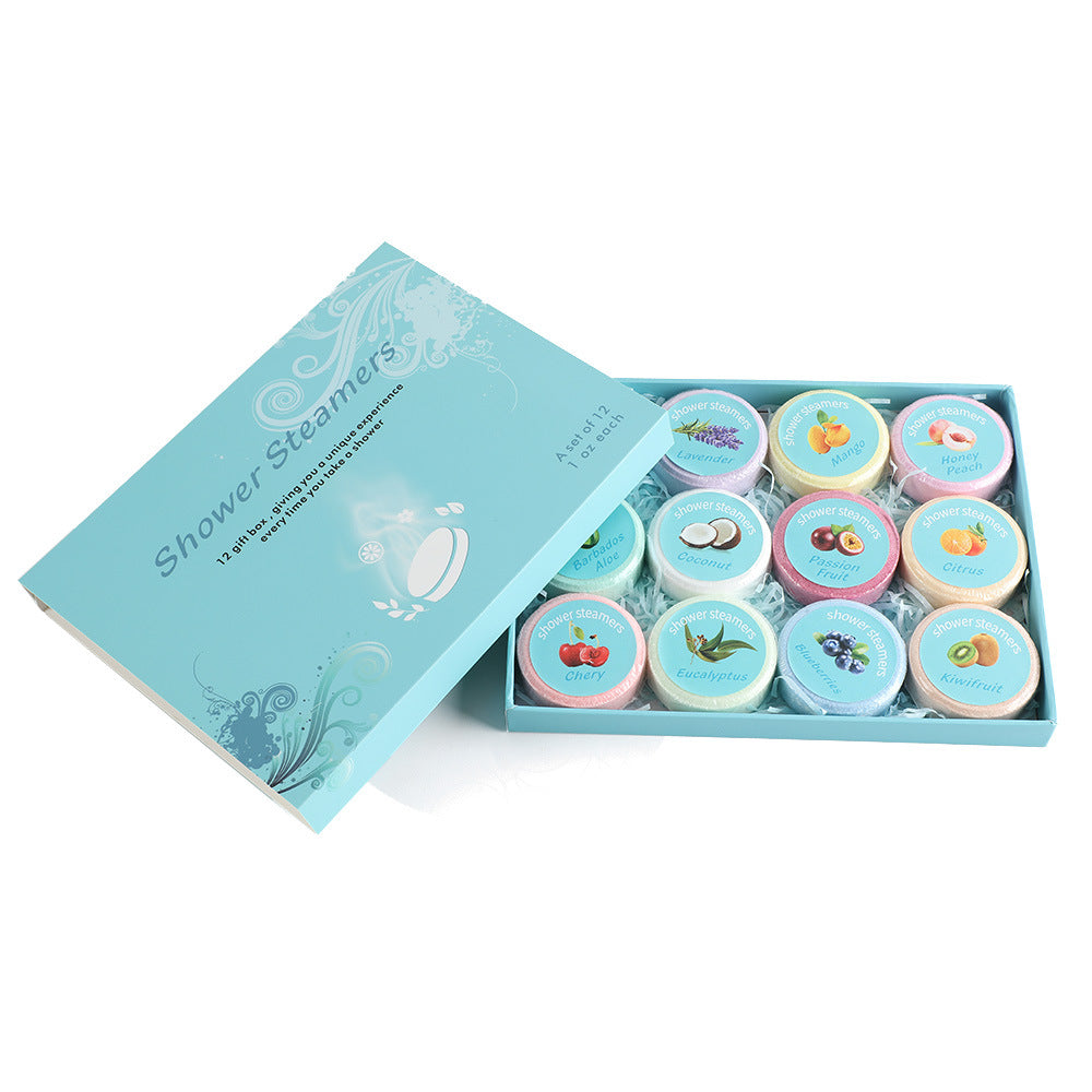 In Stock 12PCs Shower Piece Sea Salt With Dried Flowers Bath Salts Aromatherapy Sheet Bestway