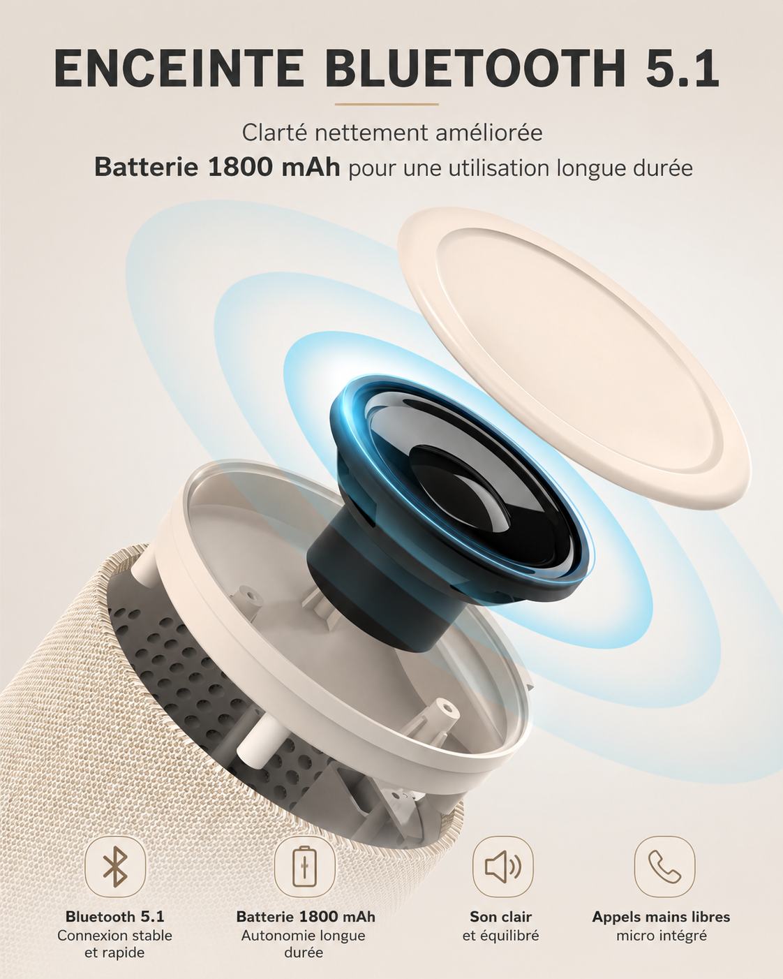 3 In 1 Multi-Function IPhone And AirPods Wireless Charger Portable Bluetooth Speaker With Touch Lamp For Home And Office KAIBA
