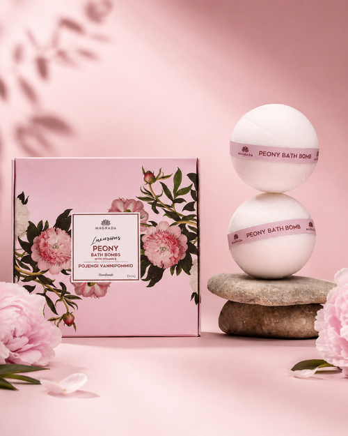 Coffret bombes de bain Magrada Pivoine – 4 pièces Magrada Organic Cosmetics