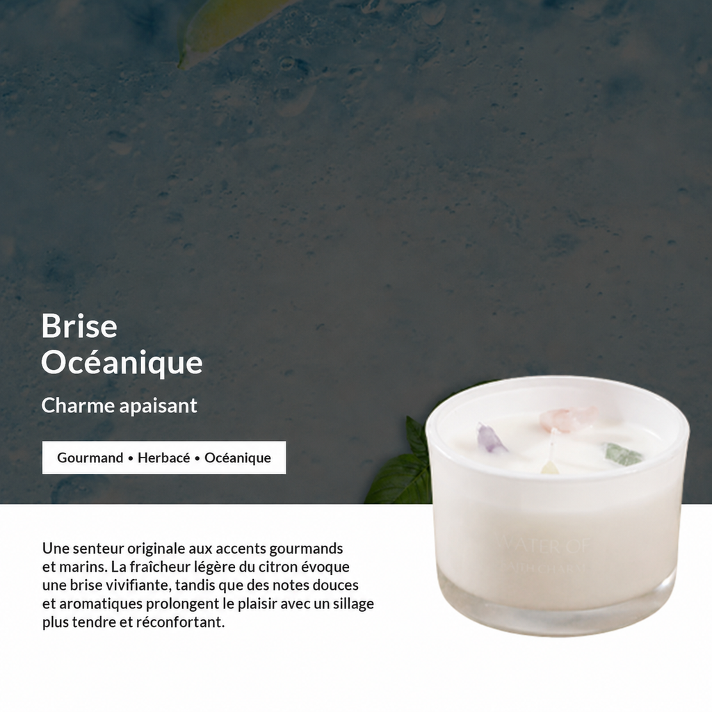 Bougie d’aromathérapie à la cire de soja et huiles essentielles KAIBA