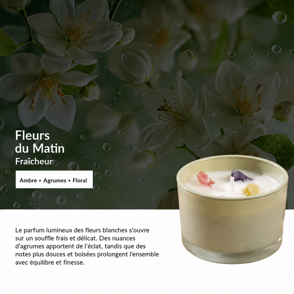 Bougie d’aromathérapie à la cire de soja et huiles essentielles KAIBA