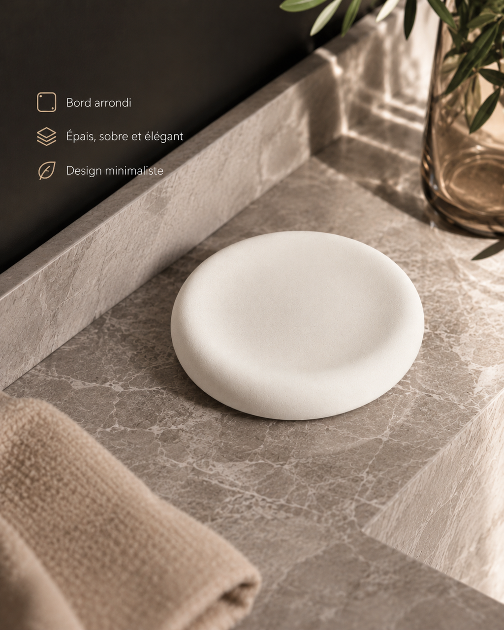 Porte-savon absorbant en diatomite KAIBA