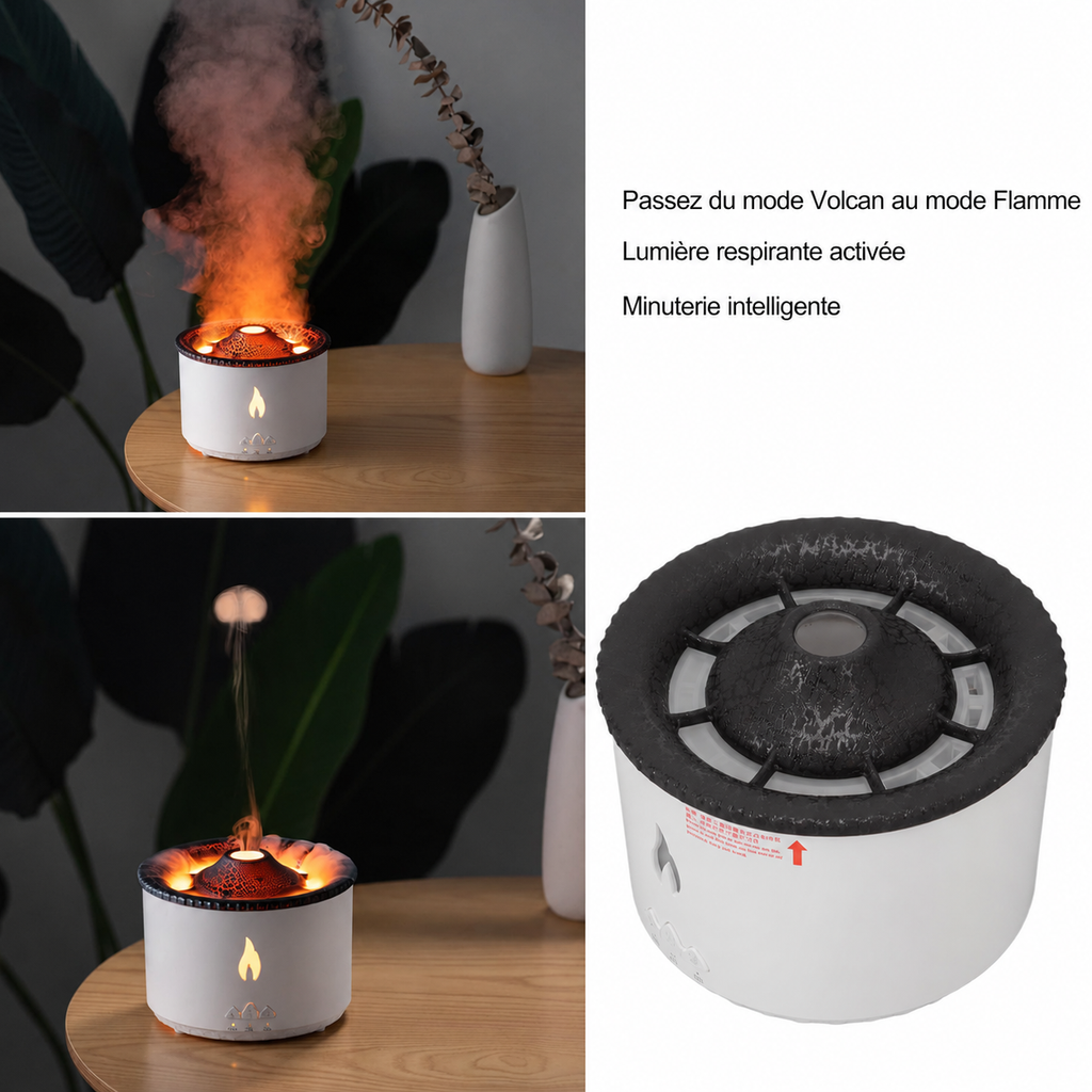 Diffuseur humidificateur ultrasonique effet volcan KAIBA