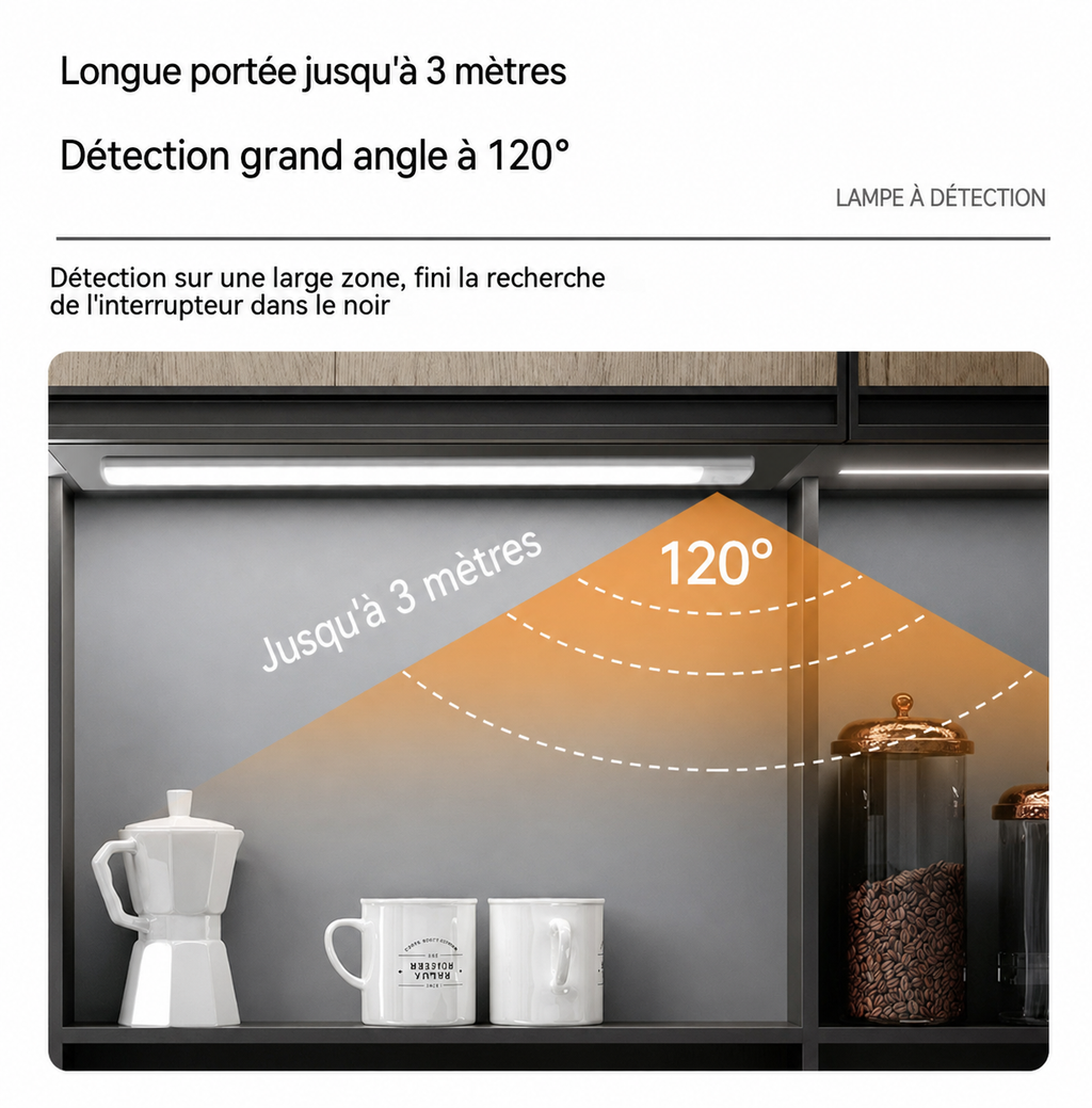 Lampe LED Sans Fil Rechargeable USB avec Détecteur KAIBA
