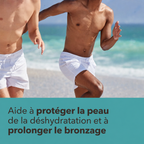 Coureurs sur une plage ensoleillée, illustration d'une activité en plein air