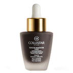 Flacon-pipette fermé de Collistar Gouttes Magiques, concentré autobronzant visage 30 ml, sur fond blanc.