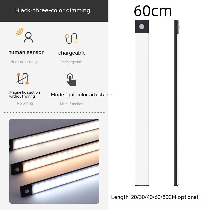 Smart Infrared Sensor Lamp Wireless Magnetic Long Cabinet Light With Rechargeable Hallway Wardrobe Bestway