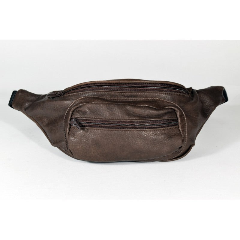 Leather Bum Bag No. 22 - Brown Papillon