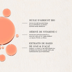 Actifs de l’Huile Bonne Mine Éclat My Payot : huile d’abricot bio, dérivé de vitamine C, extraits de goji et d’açaï.