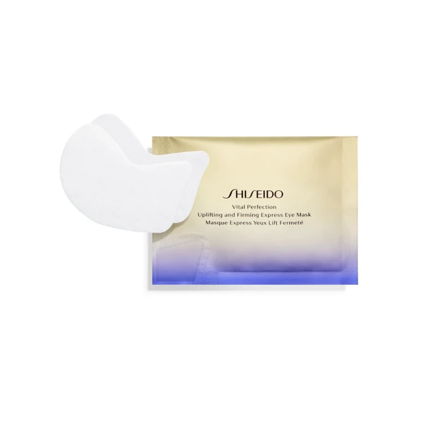 Sachet Shiseido Vital Perfection Masque Express Yeux avec un patch contour des yeux.